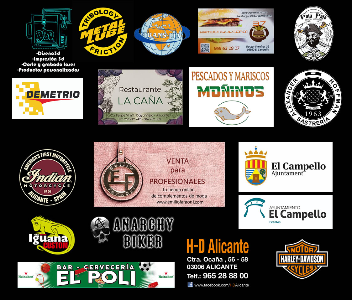 Patrocinadores Harley Davidson Club Alicante