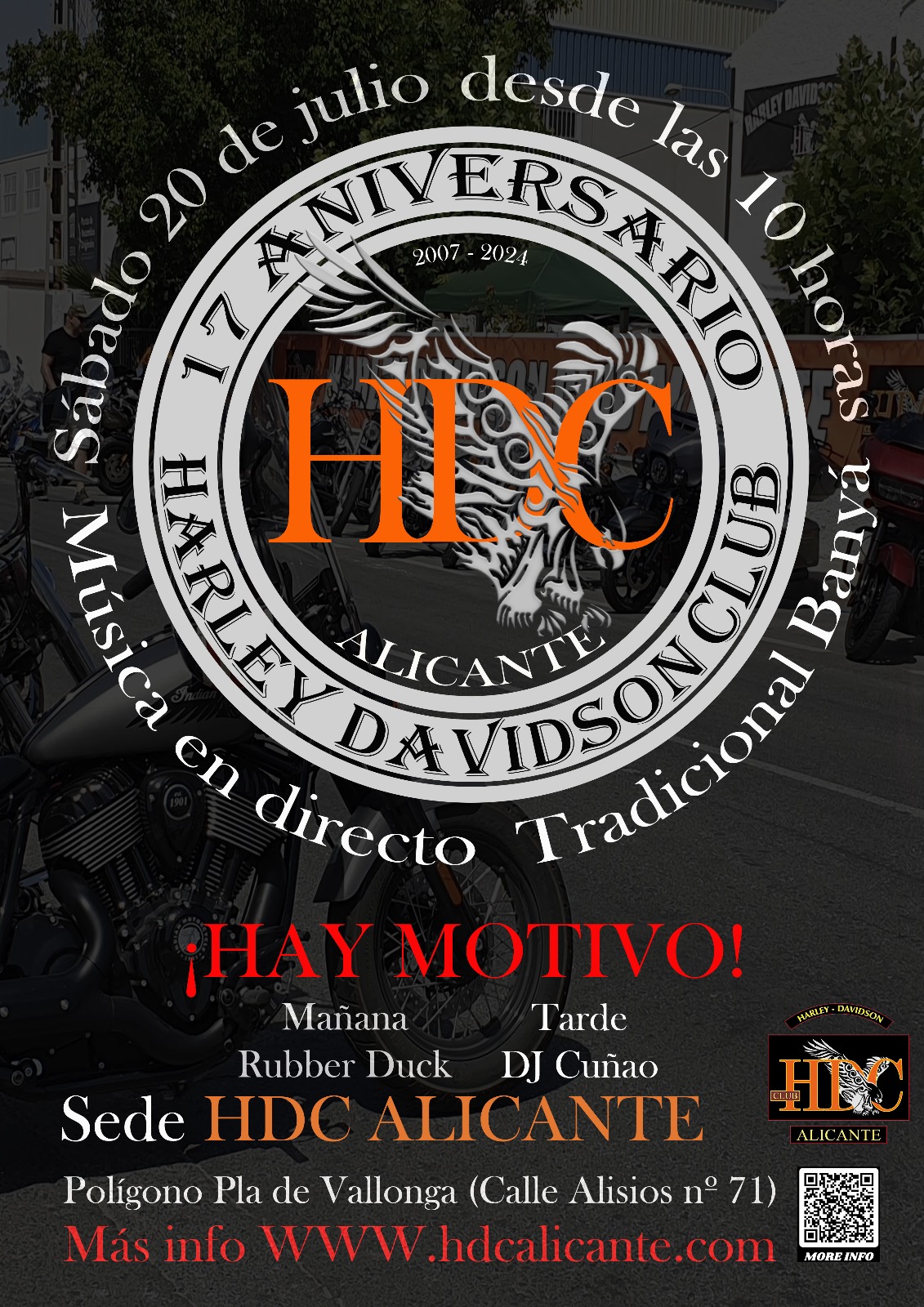 17 aniversario Harley Davidson Club Alicante. HDC Alicante